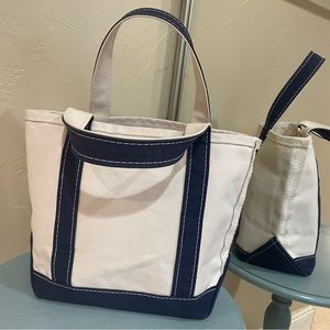 L.L. Bean Boat and Tote •Small with Regular Handles• Heavy Duty Canvas